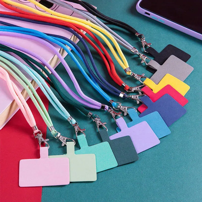 1/2pcs Crossbody Lanyard Necklace Strap Universal Mobile Phone Adjustment Long Hanging Rope With Clip Anti-Lost Lanyard