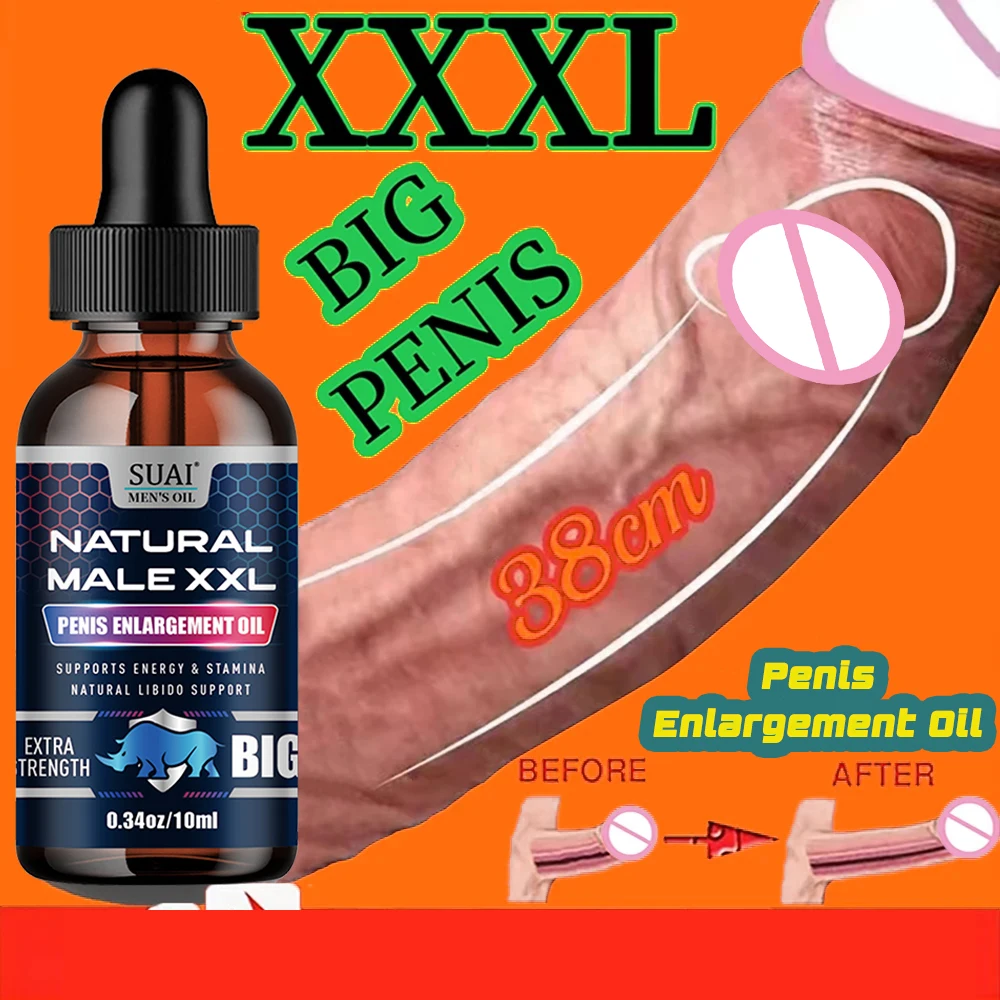 Penis Permanent Thickening Growth Enlargement Massage Oil Men’s Cock Erection Lubricant Lncrease XXL Male Enlarge Massage Oils