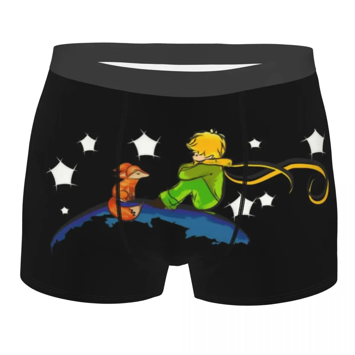 

The Little Prince And Fox Underwear Men Breathable Le Petit Prince Fairy Tale Boxer Briefs Shorts Panties Soft Underpants Male