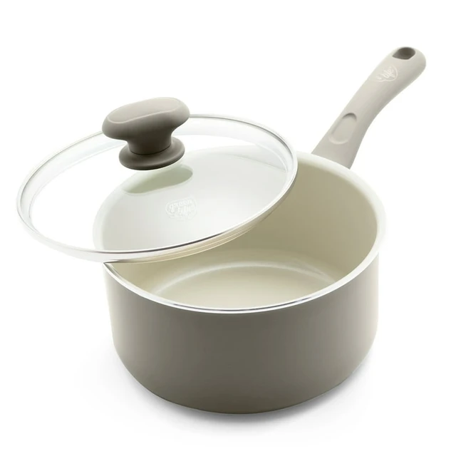 GreenLife Savory Ceramic Nonstick Gray 5 Quart Saute Pan 