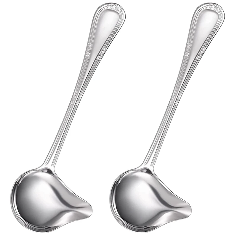Sauce Ladle with Pouring Spout Stainless Steel Sauce Drizzle Spoon 1/2Pcs kitchenware accessories