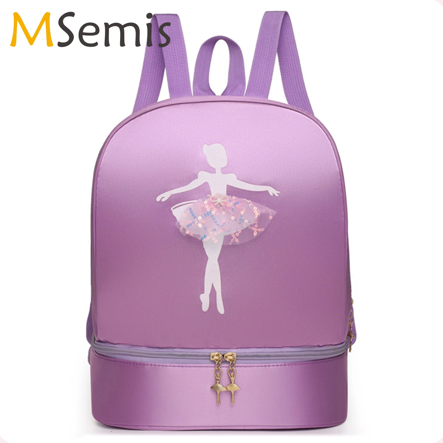 

Double Shoulder Ballet Bag for Girl Ballerina Dance Bag for Kids Latin Dancing Storage Backpack Girls Ballet Dance Bags