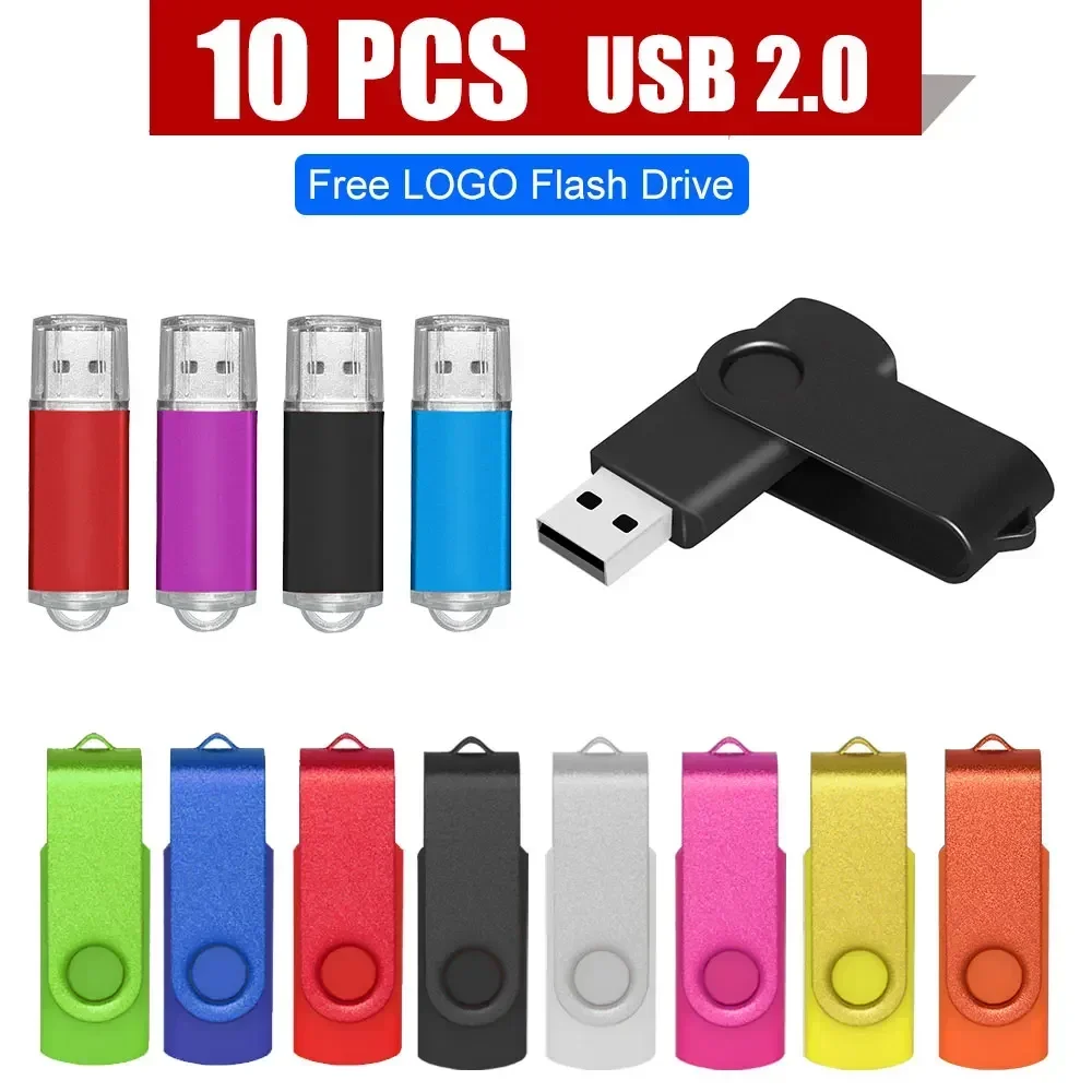 

10PCS/lot Colour USB 2.0 USB Flash Drive 8GB 16GB 32GB 64GB USB Stick Pen Drive 1GB 2GB4GB Pendrive for Smart Phone/PCCustom