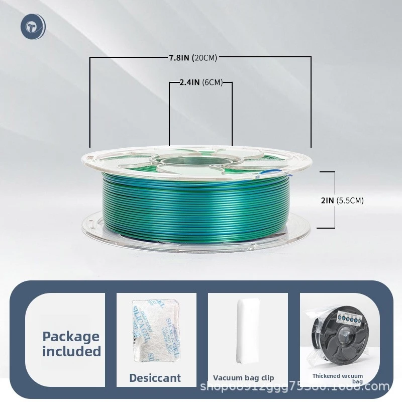 1.75mm 1KG 실크 삼색 PLA 3D 프린터 필라멘트, 빨강-녹색-파랑