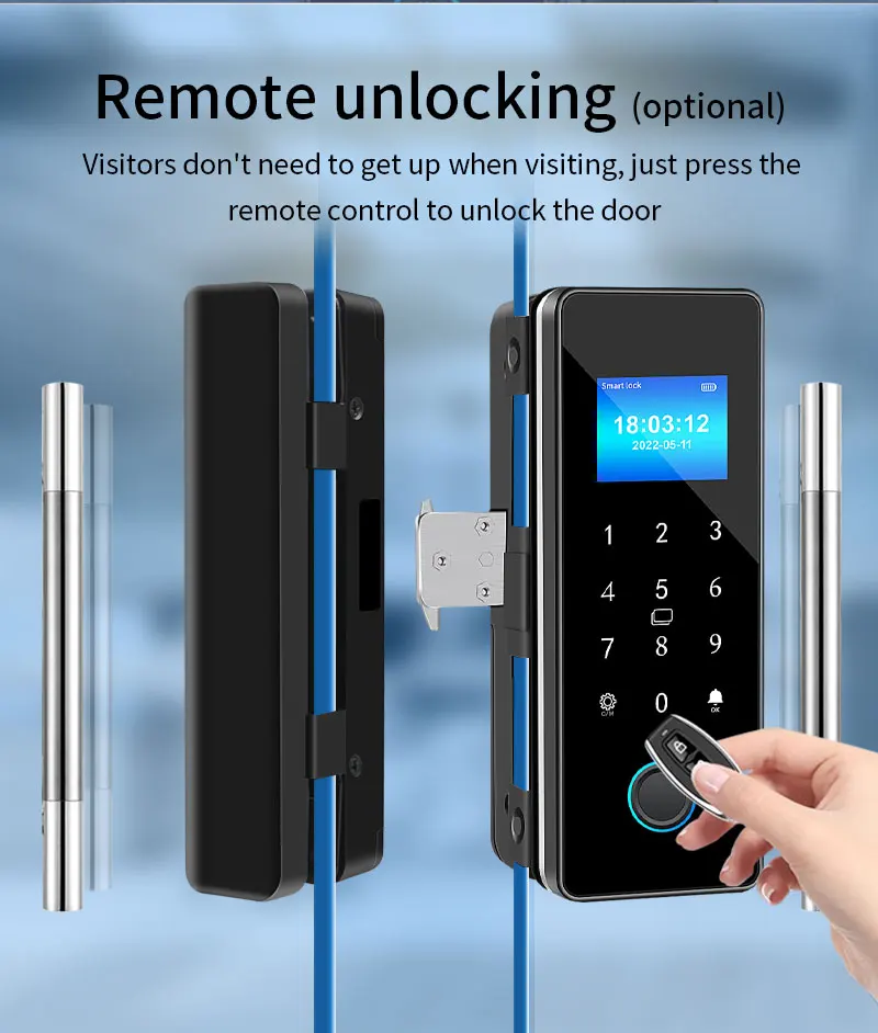IP54 Waterproof Tuya Bluetooth Smart Door Lock Fingerprint Electronic Rim Lock F