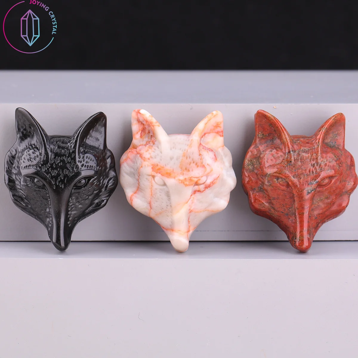 

5cm Natural Wolf Head Statue Healing Gemstone Animal Carving Handcraft Mineral Crystal Collections Jewelry DIY Gifts