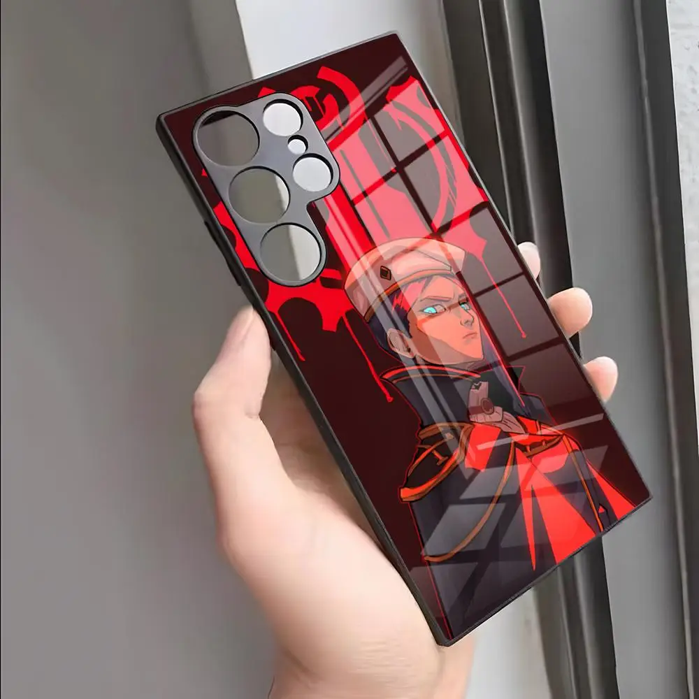 Arcane Vi and Caitlyn Themed Glass Phone Case
