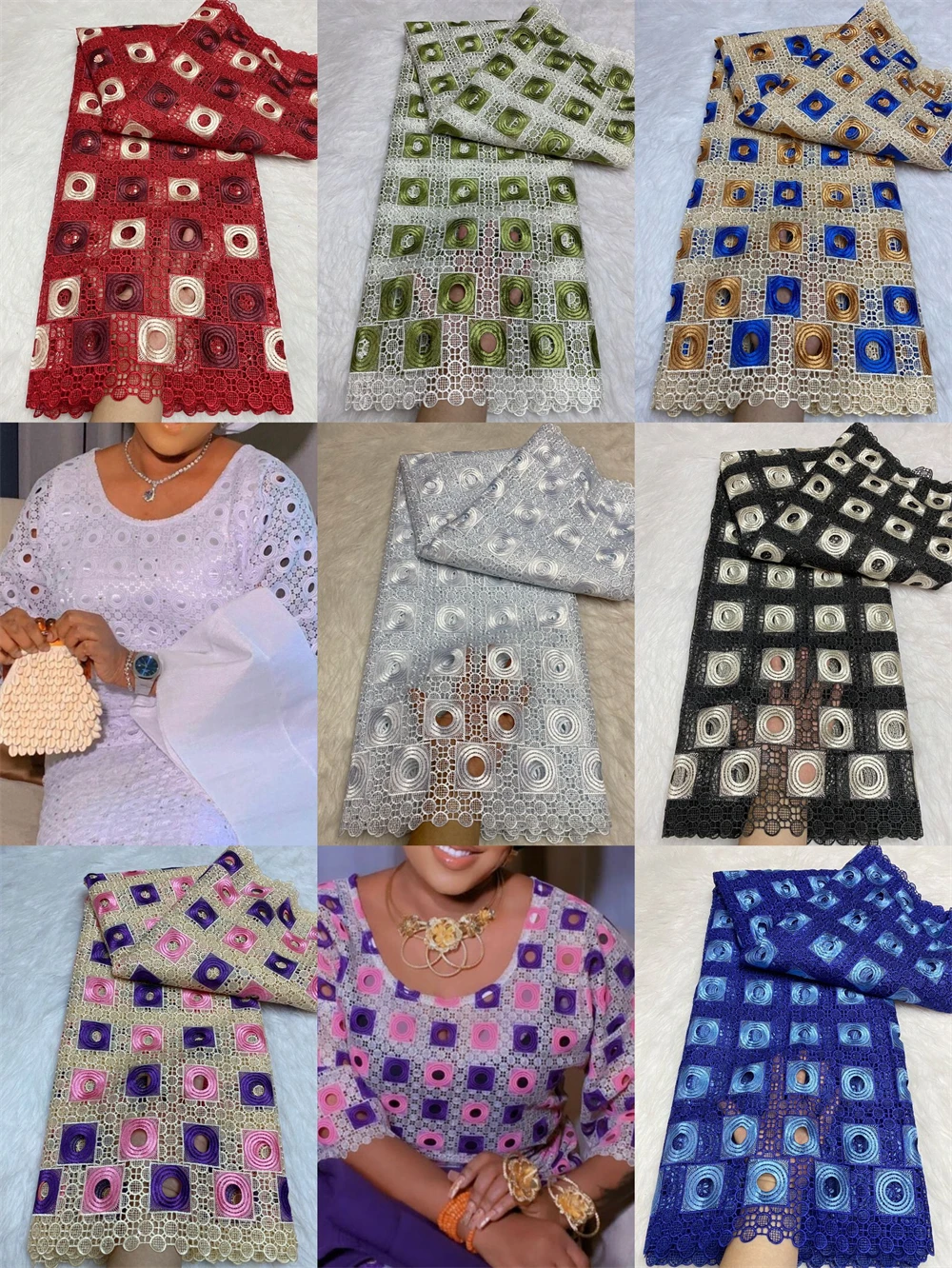 

Многоцветная кружевная ткань из бисера с блестками для дам, Свадебная вечеринка, пошив одежды, высокое качество, 5 ярдов, 2023 г.