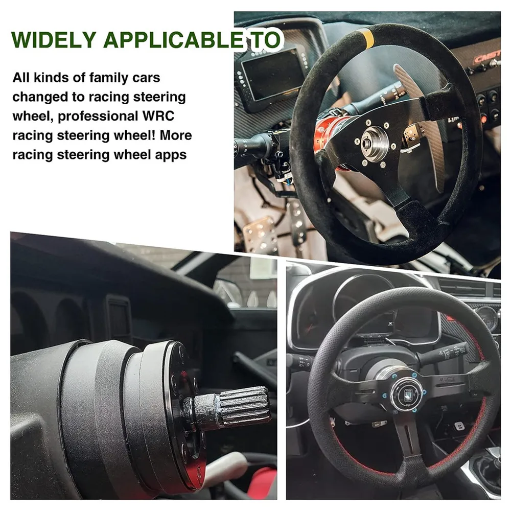 Universal Racing 6 hole Steering Wheel Quick Release Hub Kit Wheel Hub Adapter Car Accessories Replace Aluminum