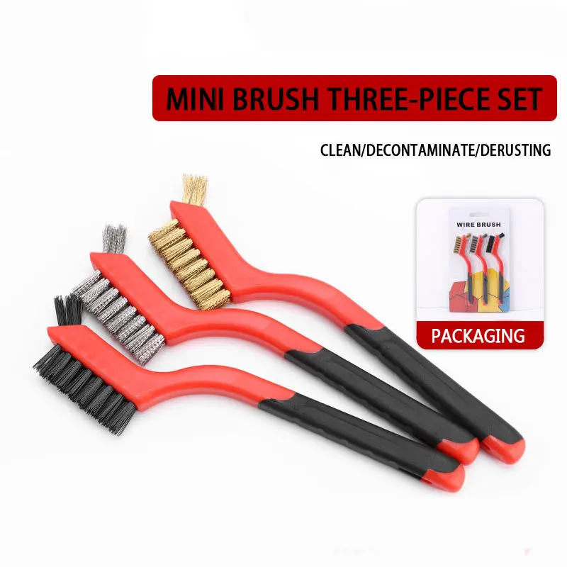 Set Of 3 Dekton Mini Wire Brush 