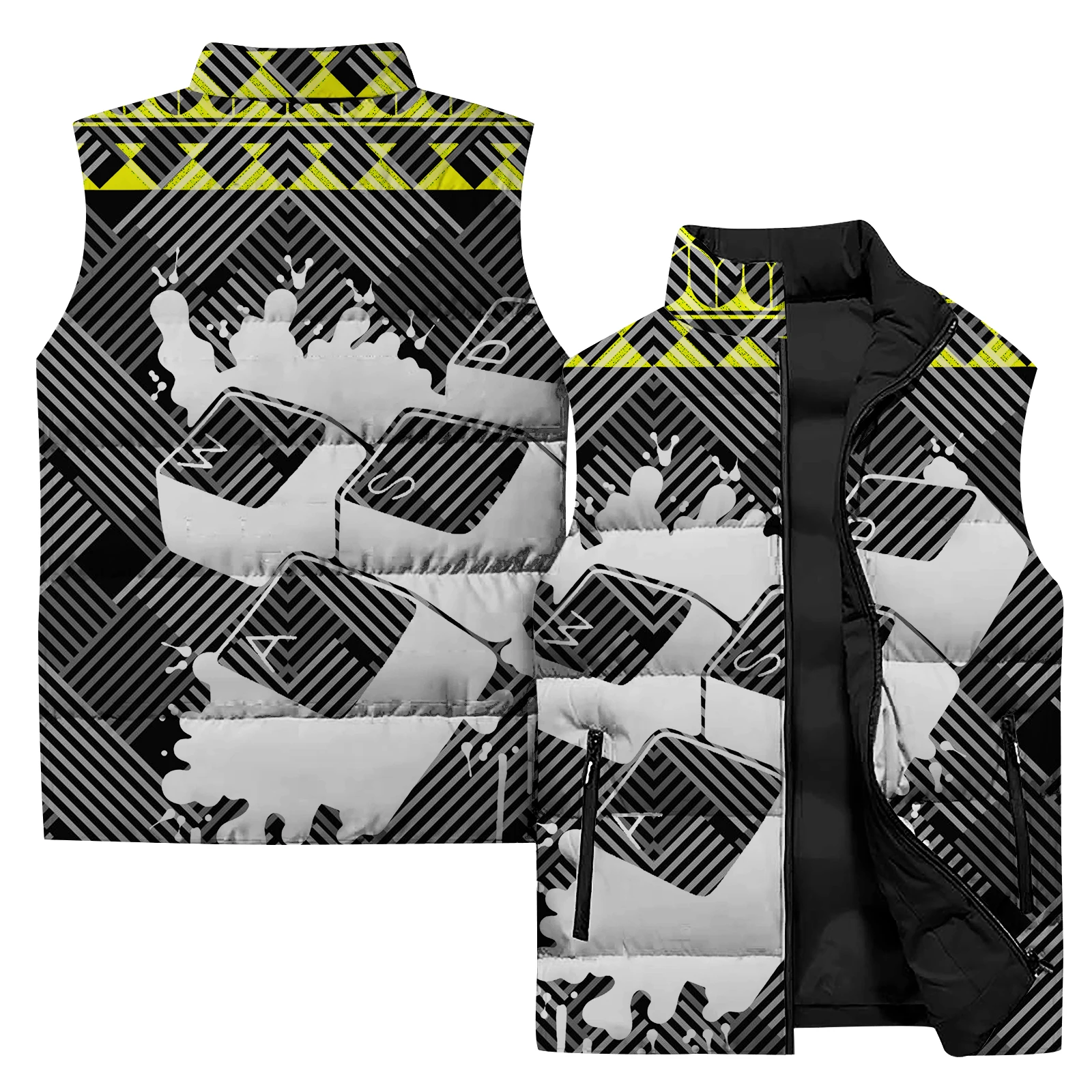 thumbnail image 1 of Chaleco sin mangas con impresión digital 3D de moda para hombre Chaleco estampado personalizado Ropa moderna y versátil Cómoda y cálida, 1 of 4