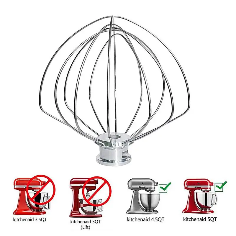 Stainless Steel Balloon Wire Whip Mixer Attachment for Kitchen Aid K45WW Flour Cake Food Balloon Whisk Egg Cream Kitchen Tool hand mixer whisk