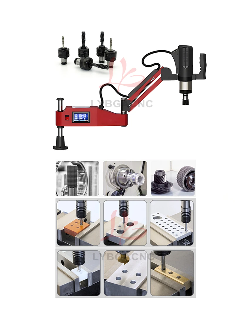 LYBGA CNC Elektrische Gewindeschneidmaschine mit Servomotor und Bohrfunktion – Einfache Gewindebearbeitung mit Spannzangen – Detail 25