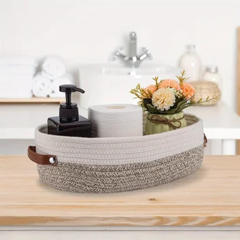 Oval Woven Bathroom Storage Basket 2