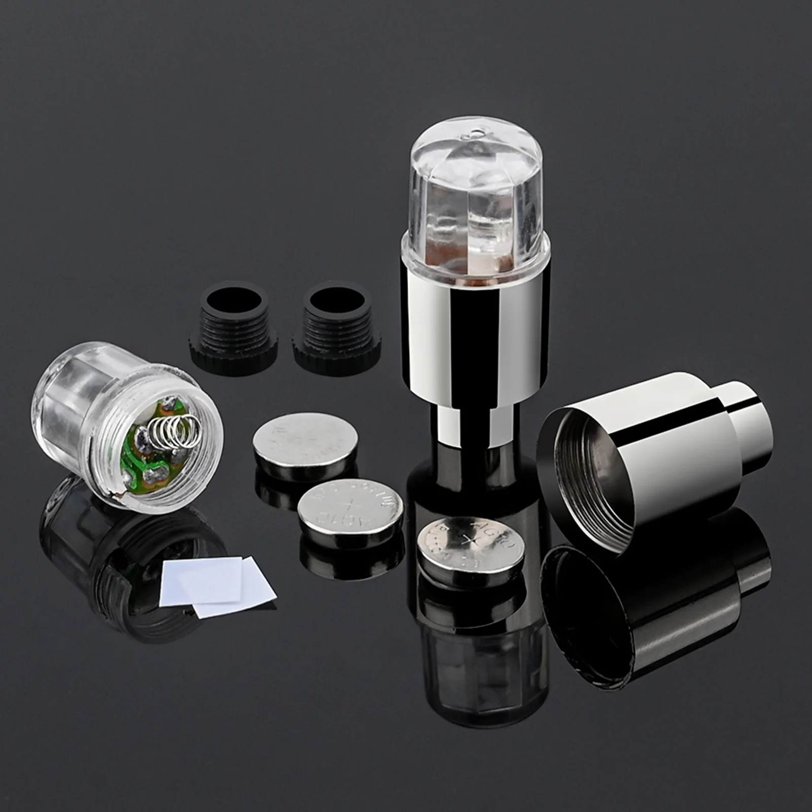 Motorcycle Bike Car LED Lights 2PCS Decorative Lantern Tire Valve Cap Flash Spoke Strobe Neon Lamp