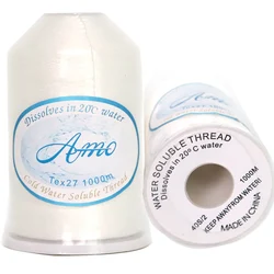 Water - Soluble White Quilting & Basting Thread - 1000m Tex27 Wash Away Vanish Extra (1 piece - 2)