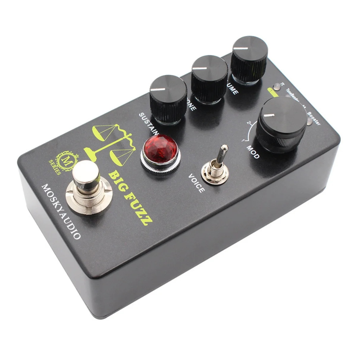 Mosky Big Fuzz Effect Pedal Fuzz Guitar Magnetic Effect Device with 4 Buttons Suitable for Guitar Bass Instrument Accessories 