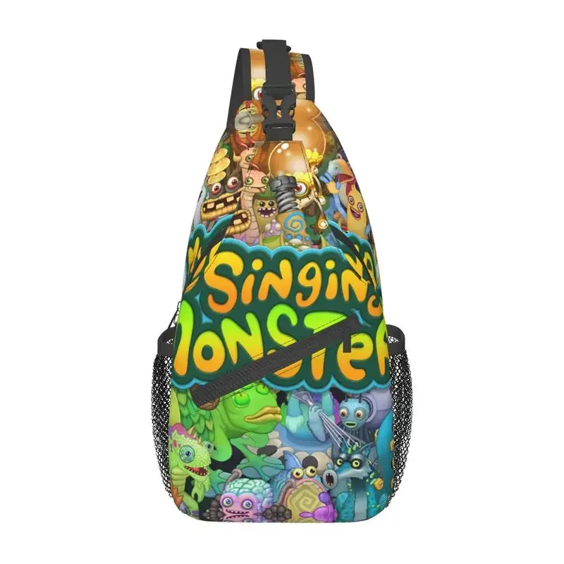 

My Singing Monsters Sling Chest Crossbody Bag Men Fashion Video Game Shoulder Backpack for Camping Biking