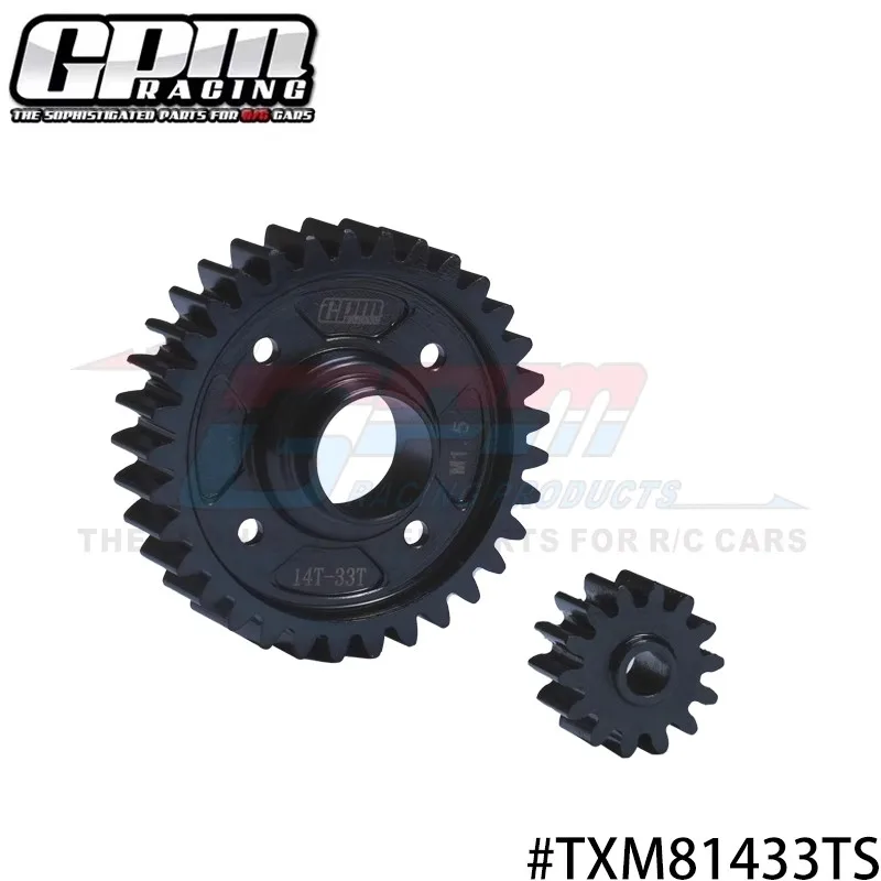 

GPM upgrade TRAXXA 1/5 большой X 8S 1/6 XRT Средний дифференциал из углеродистой стали, выходная Шестерня 33T + входная Шестерня 14T