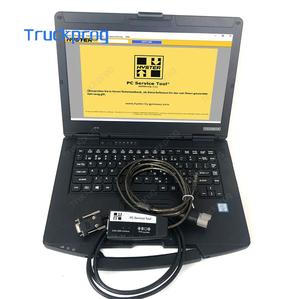 V4.99 Carrello Elevatore Yale Hyster Pc Servie Parts Service Tool Ifak Can Usb Diagnostic Scanner Tools E Cf54 Laptop
