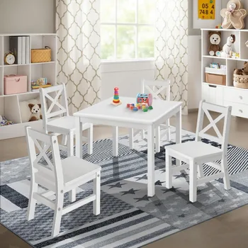 Kids Hardwood Table Set 1