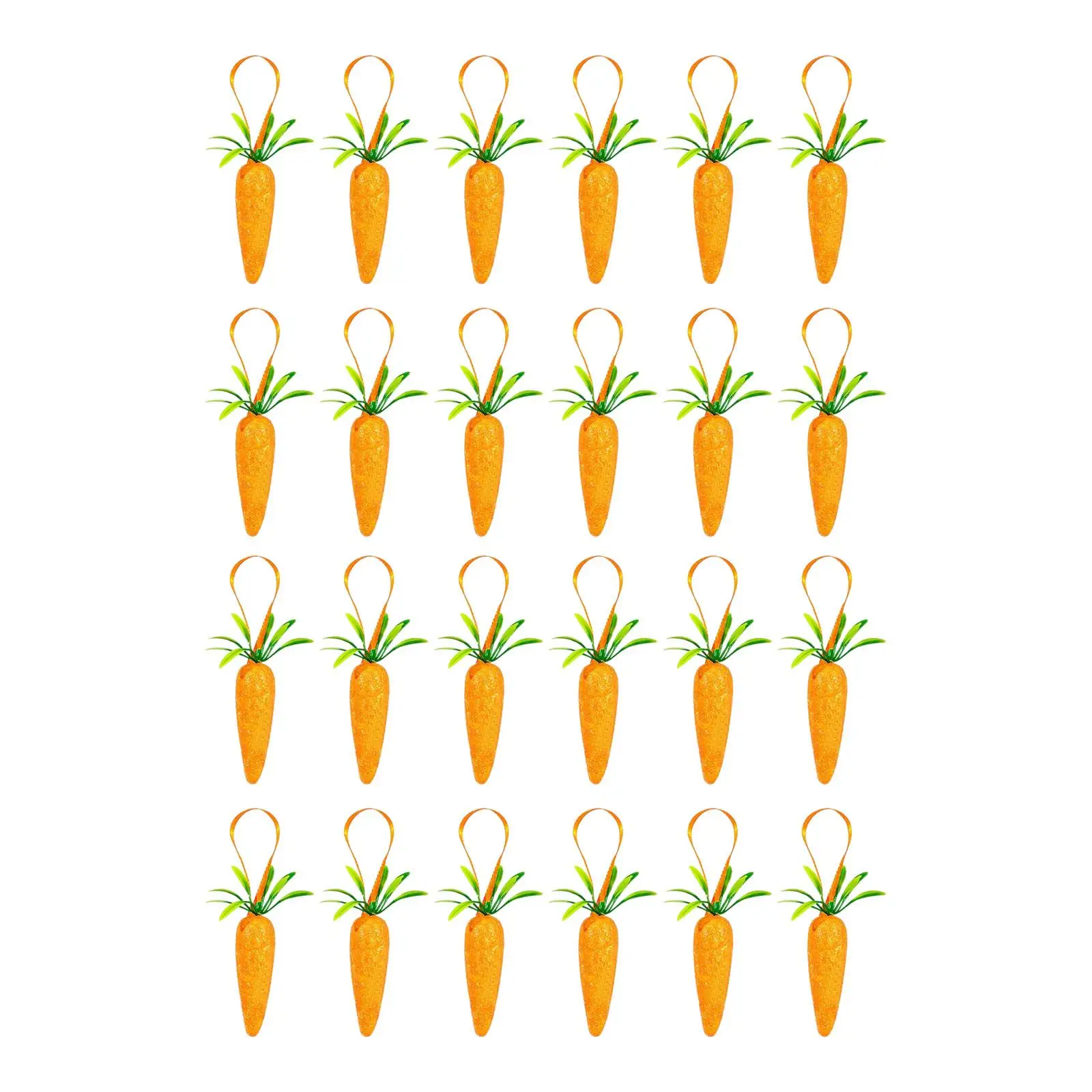 24x Easter Carrot Hanging Ornaments Pendant Carrots Hanging Decorations for Party Supplies Party Easter Decoration Home Kitchen