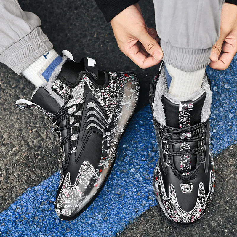 Men boots 2022 New Winter Slippers Warm Men Shoes Waterproof Non-Slip Plush Sneakers Male tenis shoes Boots Men Sneakers Winter