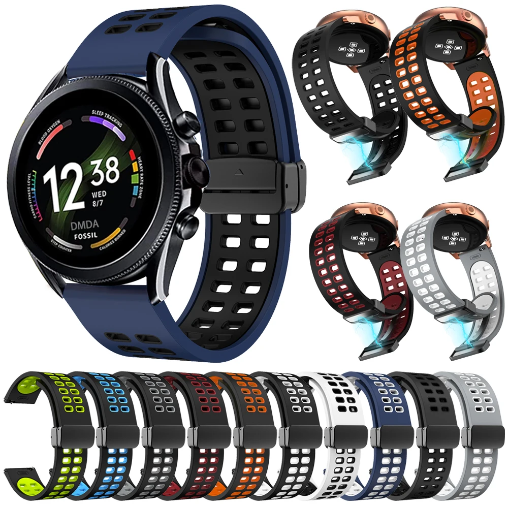 20 22Mm Wacth Strap Per Fossil Gen 6 5 44Mm Banda Magnetica Per Fossil Gen 5 Carlyle Hr/Gen 5 Lte Julianna Bracciale In Silicone Cintura