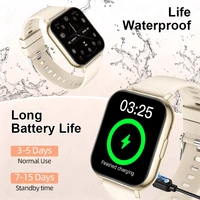 LIGE – montre connectée HD pour hommes et femmes, 1.83 pouces, surveillance de la santé, étanche, appels Bluetooth, Modes multisports, pour Android ios 4
