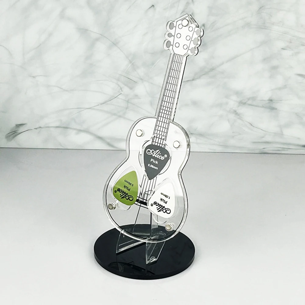 Acrylic Guitar Pick Holder Guitar Pick Display Stand Storage Rack Accessories for Electric Bass Ukulele Lover