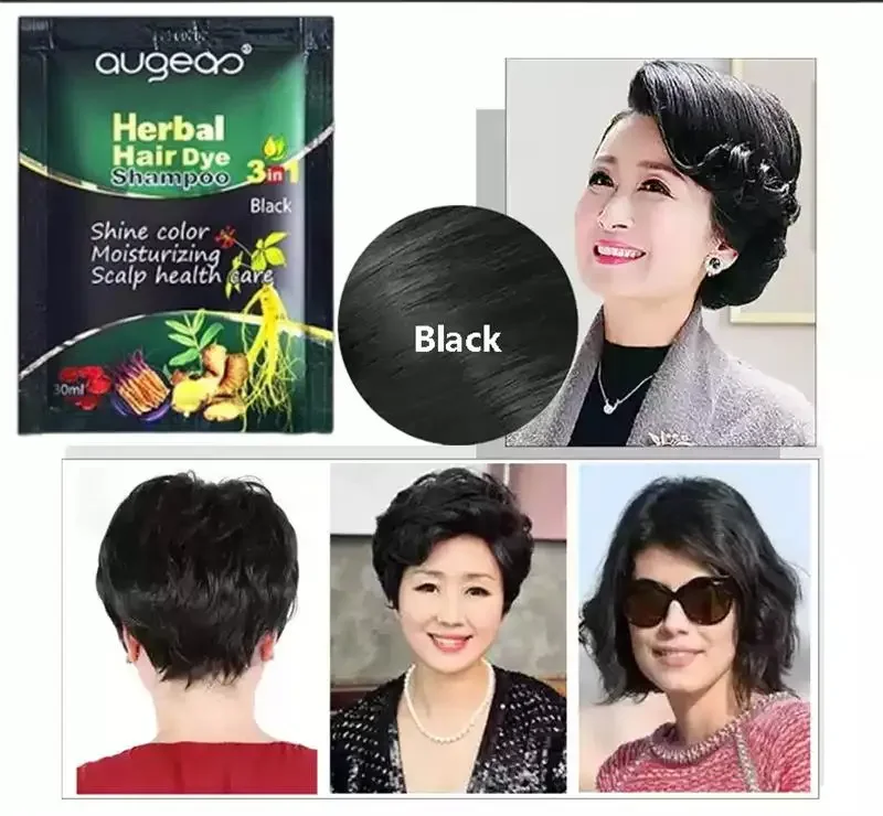 Pure Natural Herbal Hair Dye Shampoo 5 Minutes Change Hairs Color Non-irritating Repair Gray White Fashion Hair Care Women Men