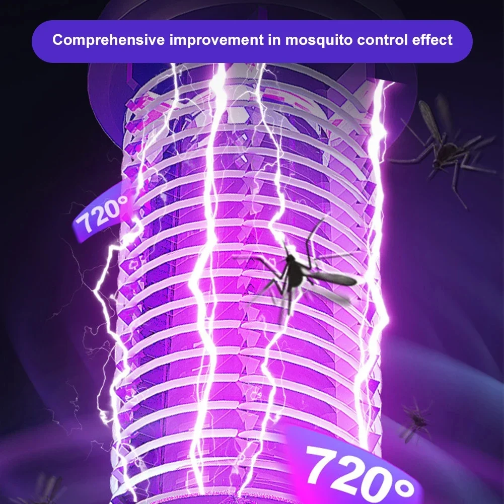 Description Picture 3 of itemPortable Mosquito Killer Lamp Rechargeable Insect Fly Trap Camping Lantern  Electric Mute Bug ZapperKiller Bedroom Mosquito Lamp