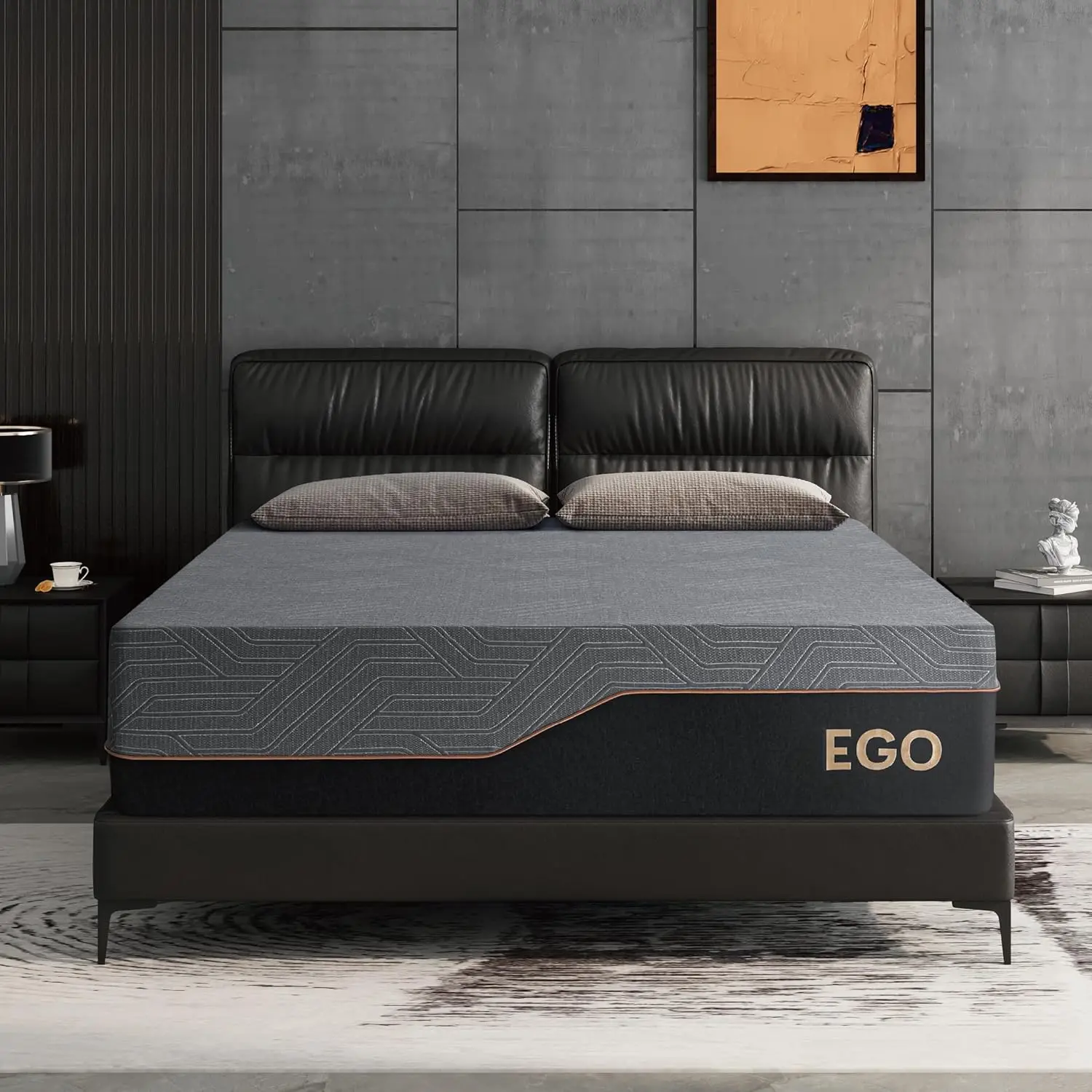 CaliforniaKing14InchMemoryFoamMattressinaBoxJacquardFabric