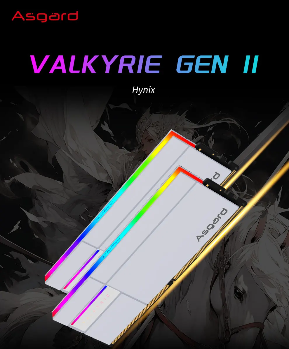 メモリー Asgard Valkyrie II DDR5 32GB 6400MHz Asgard Valkyrie II DDR5 RGB RAM Memory DDR5 RAM PC 16GBX2