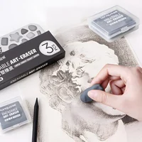 Kneaded Eraser, 3 Pack, Grey, Kneaded Erasers for Artists, Art Eraser, Kneadable Erasers, Back to School Supplies 3