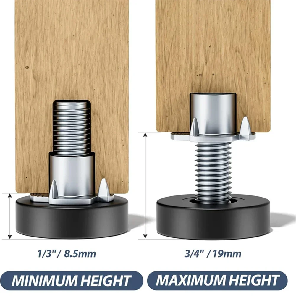 8PCS Adjustable Furniture Leveling Feet Base Home Office Furniture Glide Leveler For Sofa Table Chair Cabinet Heavier Desk