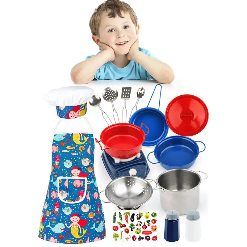 

Cooking Set For Toddlers 16Pcs Kitchen Toys Cooking Baking Set Educational Kitchen Playset Preschool Learning Toys For Birthday