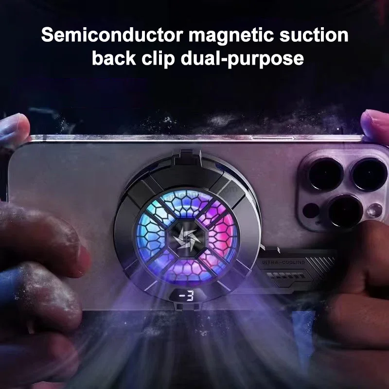 SL33 Mobile Phone Semiconductor Cooler "6"Shaped Semiconductor Cooling Fan Radiator for IOS Android Back-clip Magnetic Heat Sink phone cooler mobile radiator mobile heat dissipation plate cell phone fan