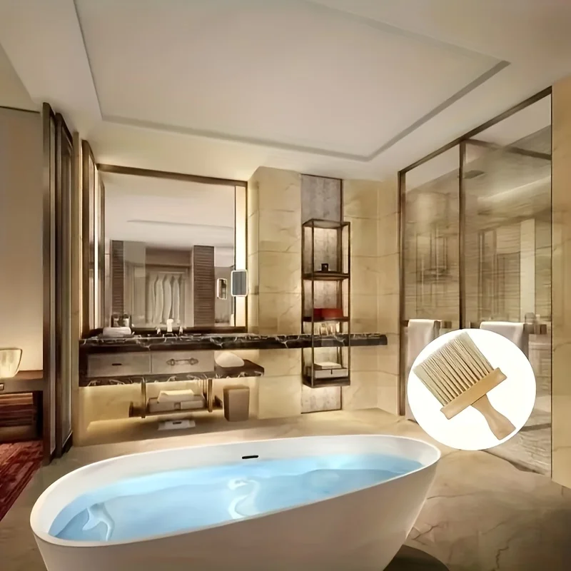 6.18" Multi-Use Grooved Cleaning Brush – Durable Plastic for Windows, Kitchen & Desk – Home & Hotel Use