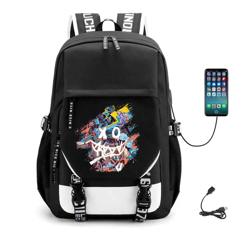 야외 USB 충전 학교 가방, 대용량 컴퓨터 가방, 맞춤형 배낭, 십대 소녀 노트북 백팩, 여행