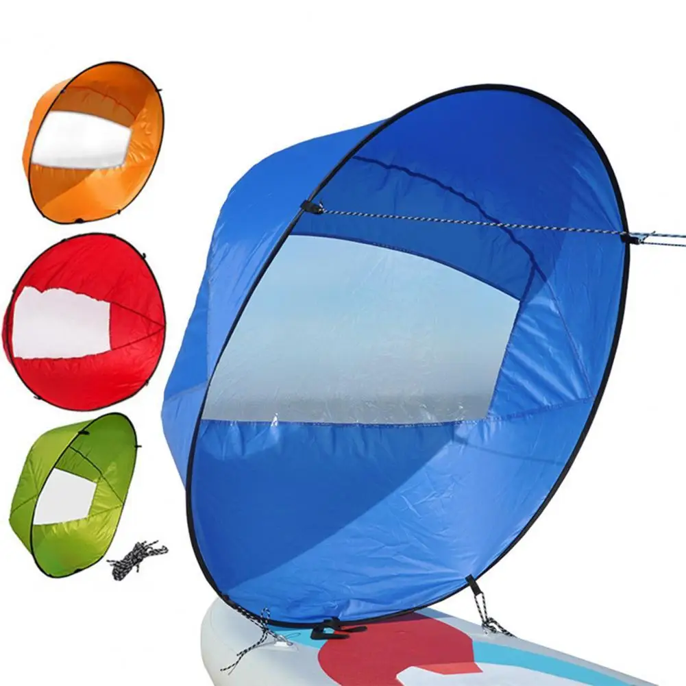 

Wind Sail Kayak Boat Wind Sail Foldable Board Wind Sail with Transparent Window Summer Surfing Downwind Sail for Kayaking