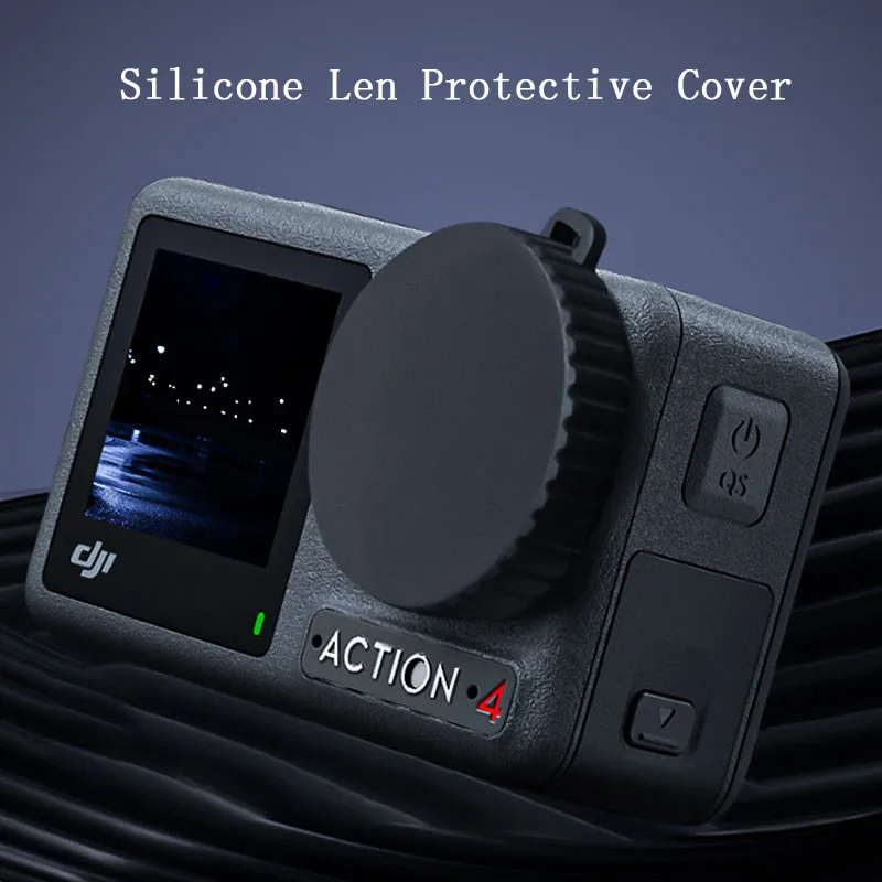 Description Picture 2 of itemProtective Cover Case Cap for DJI Osmo Action 4 3 Camera Lens Dust Cover Non Slip Silicone Dust-proof Cover for DJI Action 3 4