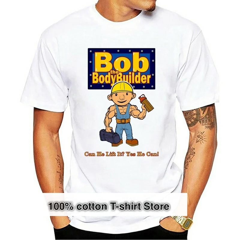 Bob The Body Builder Parody T-Shirt Funny Gym Tshirt Broscience Graphic Gym Hip-Hop Top Tee Shirt