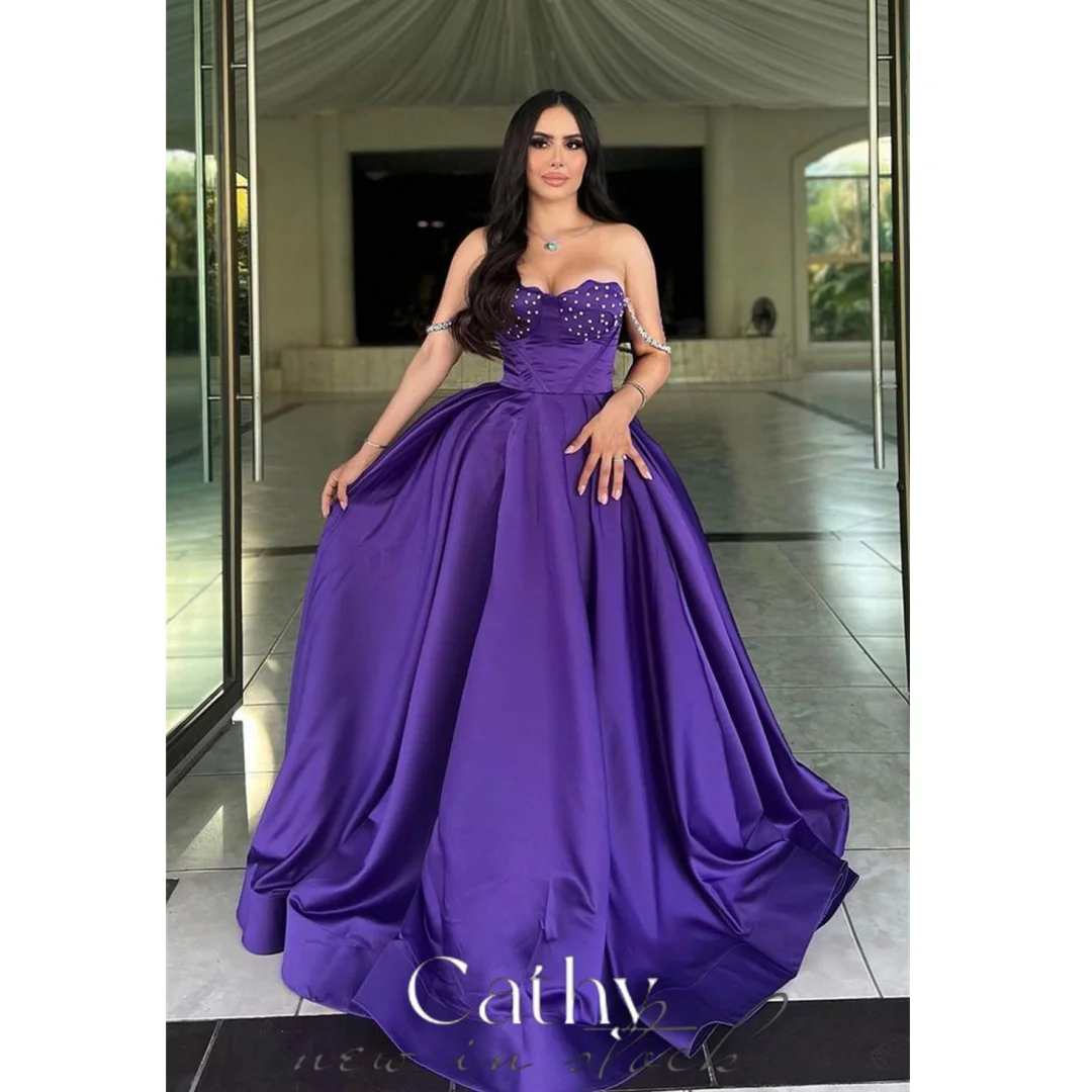 Puffy Sleeve Printing A-line فساتين السهرة Sweet Blue Organza Vestidos De Noche Romantic Strapless Long Tail Prom Dresses