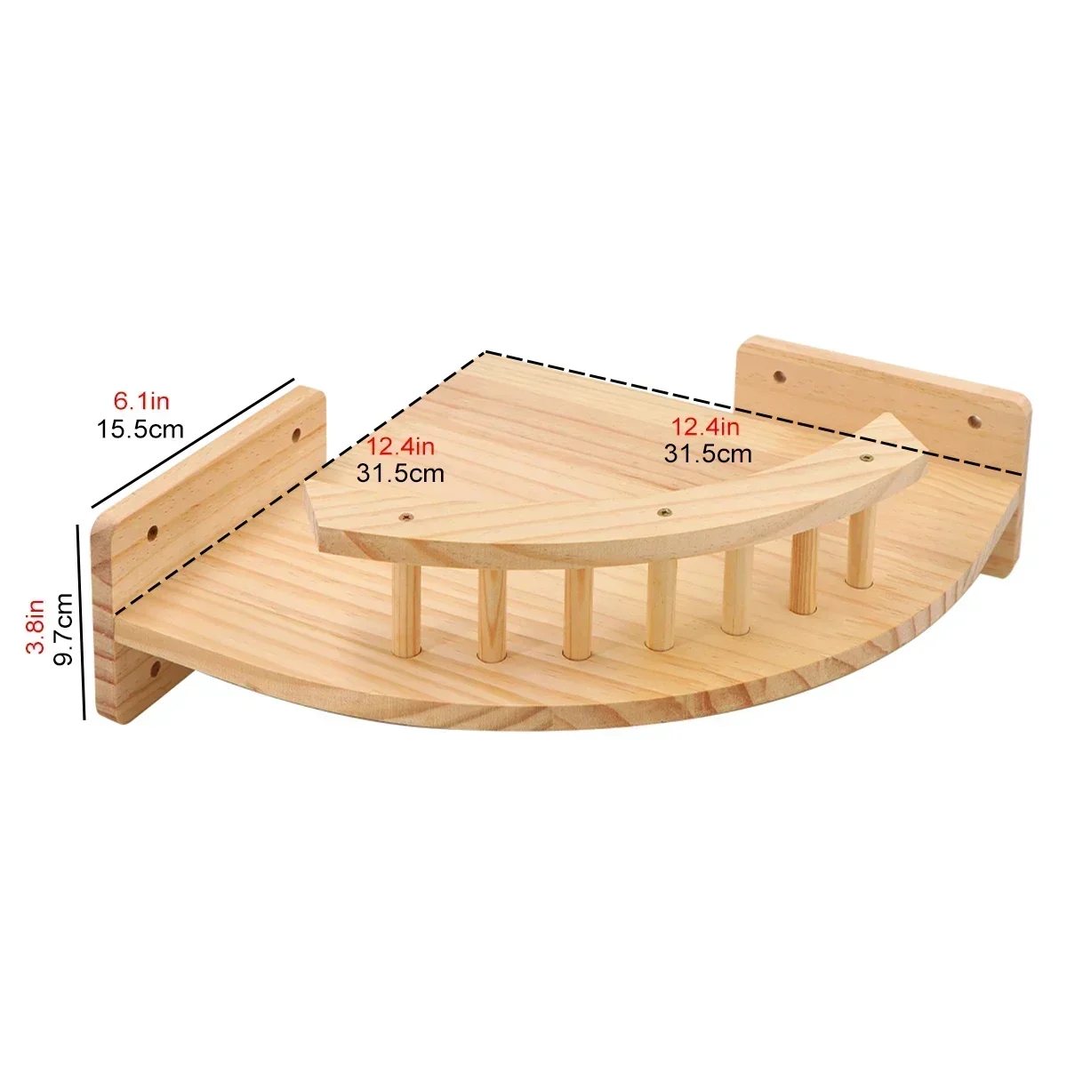 Wall-Mounted Cat Climbing Playground with Scratching Post, Hammock, and Sisal Ladder