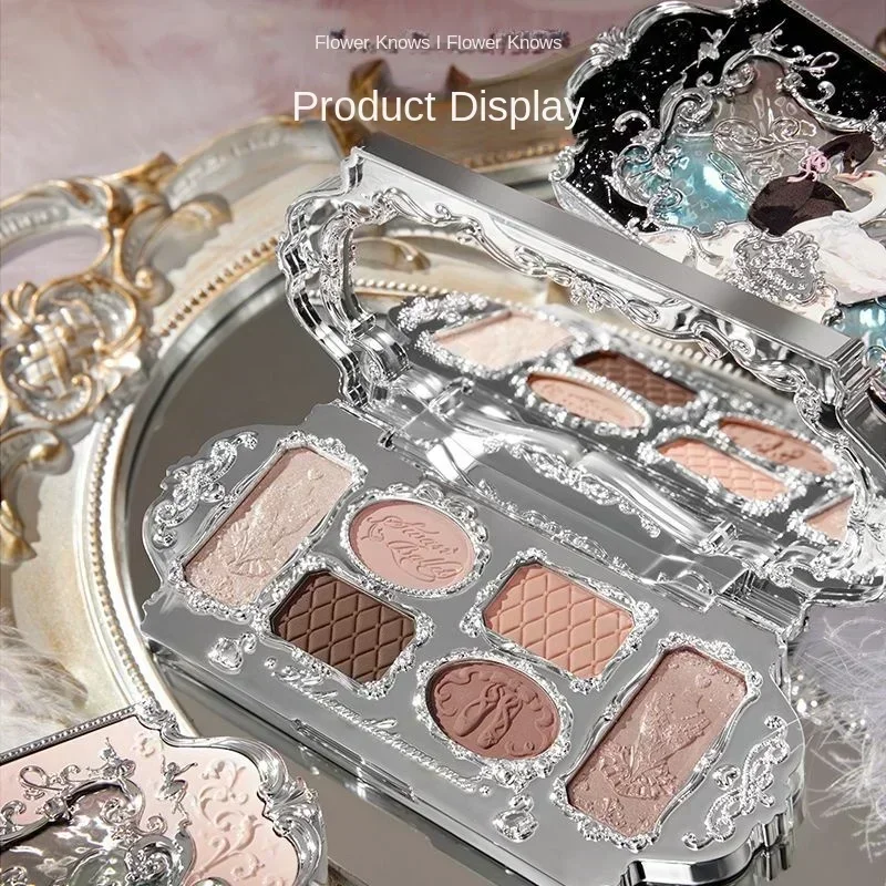 Eye Shadow Eye Shadow Plate Flower Knows Swan Ballet Eyeshadow Delicate Matte Glow Shimmer Waterproof 6 Color Glitter Eye Shadow Palette Beauty Cosmetics