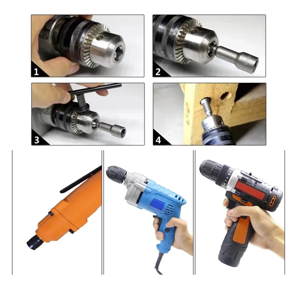150mm lang 6mm-19mm Sechs kant mutter Treiber Bohrer Steckschlüssel Verlängerung hülse elektrische Schraubens chl üssel Verlängerung hülse – Detail 8