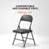 4 Pack Folding Chairs with Padded Vinyl Cushion Chairs with Comfortable Cushion and Durable Steel Frame for Home and Office 4