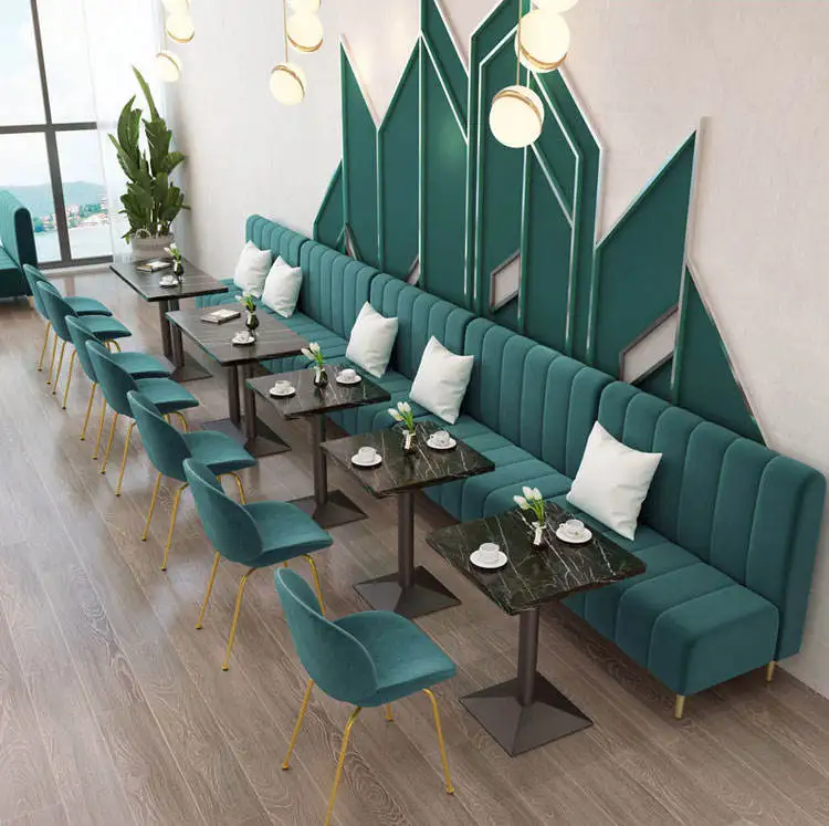 Double Side Restaurants Booth Sofa Set Table and Chair Restaurant Booth Furniture