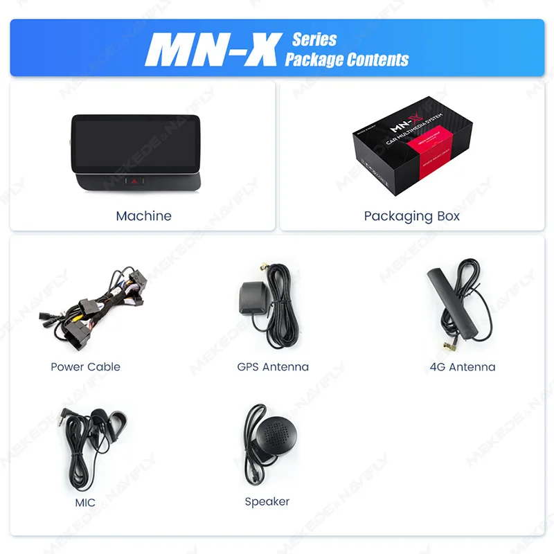 Mekede 10,25 pulgadas Radio de coche 6G + 128G Carplay inalámbrico para Audi Q5 Q5L FY 2017-2020 Android 14 navegación GPS sistemas inteligentes 6